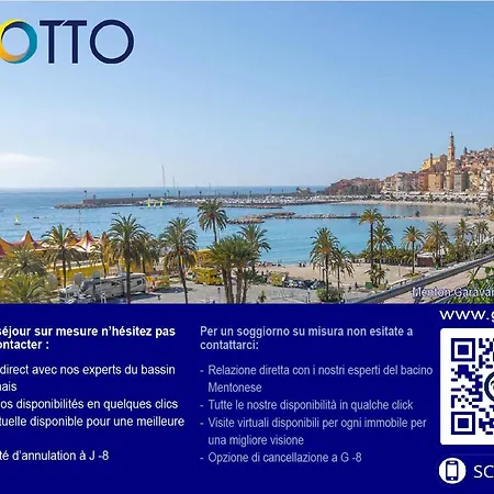 Grand 2p Climatise, Terrasse, Parking, Centre Menton, Commerces & Plages A Pied - Fr-1-196-189 Menton